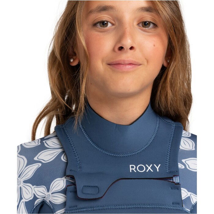 2024 Roxy Junior Swell Series 5/4/3mm Chest Zip Neopreno ERGW103059 - Wild Wind Drifter Floral